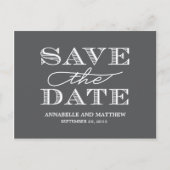 Fett Save the Date Postkarte (Vorderseite)