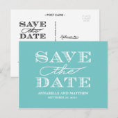 Fett Save the Date Postkarte (Vorne/Hinten)