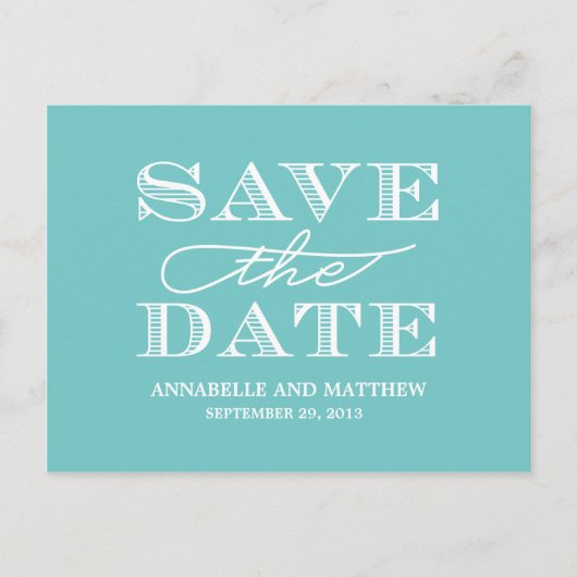 Fett Save the Date Postkarte (Vorderseite)