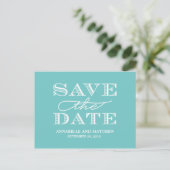 Fett Save the Date Postkarte (Stehend Vorderseite)