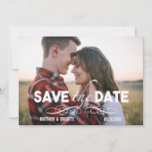 Fett Schriftart Einfaches Foto Save the Date (Vorderseite)