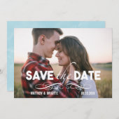 Fett Schriftart Einfaches Foto Save the Date (Vorne/Hinten)