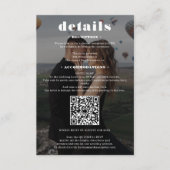 Fett Schriftart Hochzeitsdetails Qr Code 2 Fotos s Begleitkarte (Vorderseite)
