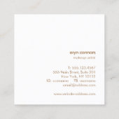 Fett Schriftart Holographic Square Business Card Quadratische Visitenkarte (Rückseite)