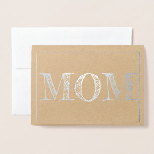 Fett Schriftart MAMA vereitelte Mutter-Tag-Grußkar Folienkarte