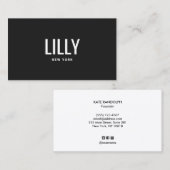 Fett Schriftart Moderner Minimalistischer Beruflic Visitenkarte (Vorne/Hinten)