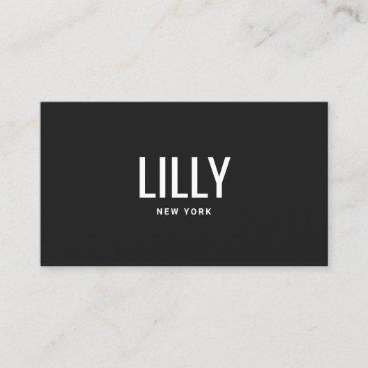 Fett Schriftart Moderner Minimalistischer Beruflic Visitenkarte (Vorderseite)