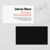 Fett Schriftart Moderner Minimalistischer Schlicht Visitenkarte (Vorne/Hinten)