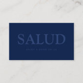 Fett Schriftart "Salud" Spanisches Gratis Drink Ti Begleitkarte (Vorderseite)