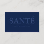Fett Schriftart "Santé" Französisches Gratis Drink Begleitkarte (Vorderseite)