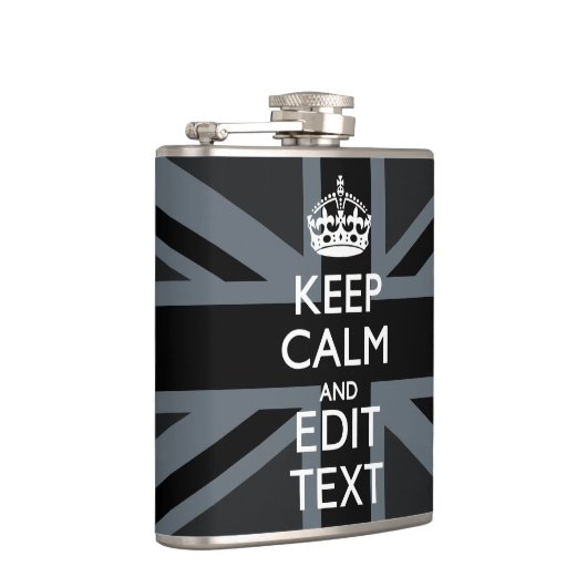 Fett Schwarz Behalte Ihre Textunionsbuchse beruhig Flachmann (Rechts)