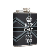 Fett Schwarz Behalte Ihre Textunionsbuchse beruhig Flachmann (Rechts)