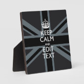 Fett Schwarz Behalte Ihre Textunionsbuchse beruhig Fotoplatte (Vorderseite)