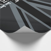 Fett Schwarz Behalte Ihre Textunionsbuchse beruhig Geschenkpapier (Ecke)