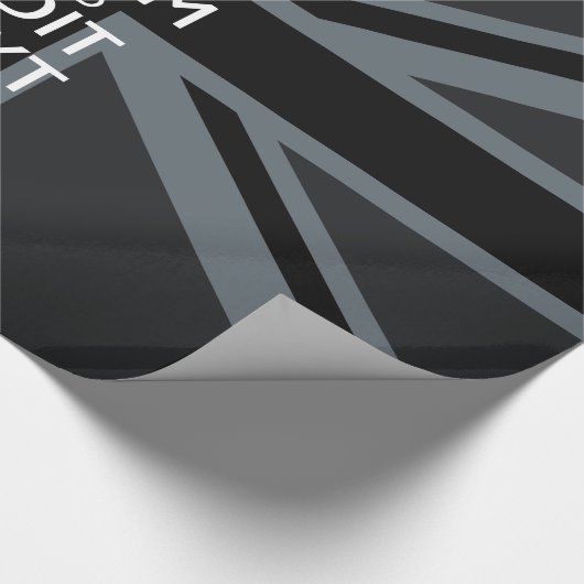 Fett Schwarz Behalte Ihre Textunionsbuchse beruhig Geschenkpapier (Ecke)