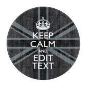 Fett Schwarz Behalte Ihre Textunionsbuchse beruhig Schneidebrett (Vorderseite)