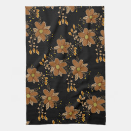 Fett schwarz braun und gold küchentuch