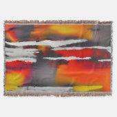 Fett Schwarz/Gelb Moderne Abstrakte Kunst Decke (Vorderseite)