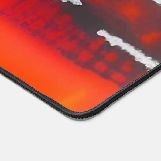 Fett Schwarz/Gelb Moderne Abstrakte Kunst Schreibtischunterlage (Ecke)