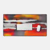 Fett Schwarz/Gelb Moderne Abstrakte Kunst Schreibtischunterlage (Tastatur & Maus)