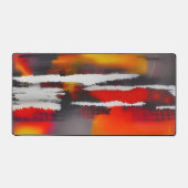 Fett Schwarz/Gelb Moderne Abstrakte Kunst Schreibtischunterlage (Vorderseite)