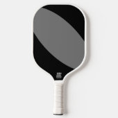 Fett schwarz Grau Moderne Sporty Sweeping Curves Pickleball Schläger (Rückseite)