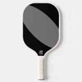 Fett schwarz Grau Moderne Sporty Sweeping Curves Pickleball Schläger (Vorderseite)
