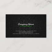 Fett schwarz-grün und Lila Haarstil Text 2 Visitenkarte (Rückseite)