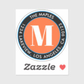 Fett Schwarz Orange Blau Transparent Aufkleber (Blatt)