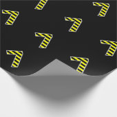 Fett, schwarz und gelb Streifen 7 Event-Nr. (Gebur Geschenkpapier (Ecke)