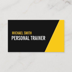 Fett schwarz und personalisierter Farb-Trainer Visitenkarte