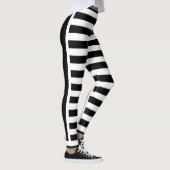Fett schwarz und weiß gestreift leggings (Rechts)