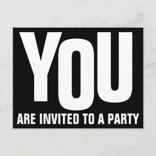 Fett Schwarz und Weiß jedes Occaise-PARTY Einladung