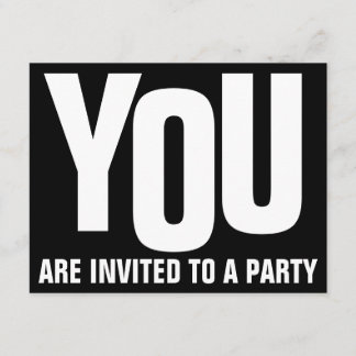 Fett Schwarz und Weiß jedes Occaise-PARTY Einladung