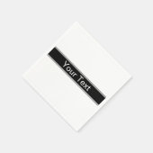 Fett-schwarz-weiß gestreifter editierbarer Text Serviette (Ecke)