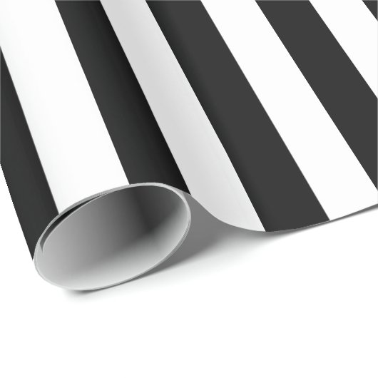 Fett, schwarz-weiß gestreiftes Verpackungspapier Geschenkpapier (Rolleneckpunkt)