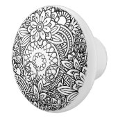 Fett Schwarz-Weiß-Grafik-Design Keramikknauf (Rechts)