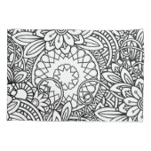 Fett Schwarz-Weiß-Grafik-Design Kissenbezug (Rückseite)