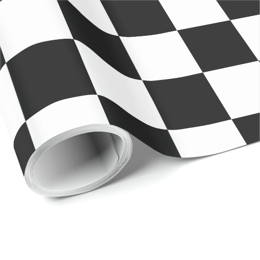 Fett Schwarz-Weiß-Karton Geschenkpapier (Rolleneckpunkt)