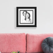 Fett Schwarz-Weiß-Leinwand Mini Leinwanddruck (Insitu (Wohnzimmer))