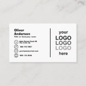 Fett Schwarz-Weiß-Logo Visitenkarte (Vorderseite)