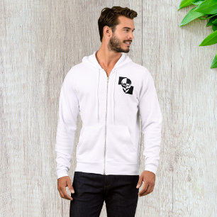 Fett Schwarz-Weiß-optische Illusion Skull-Design Hoodie