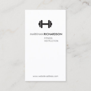 Fett Schwarz/Weiß Personal Trainer Business Card Visitenkarte