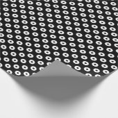 Fett Schwarz-Weiß-Polka-Dots-Umschlagpapier Geschenkpapier (Ecke)