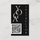 Fett Schwarz-Weiß QR Code Social Media Visitenkarte (Vorderseite)