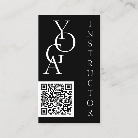 Fett Schwarz-Weiß QR Code Social Media Visitenkarte (Vorderseite)