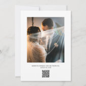 Fett Schwarz-Weiß-QR-Foto Einladung (Rückseite)