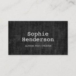 Fett Schwarz-Weiß-Schreibstil-Autor Visitenkarte