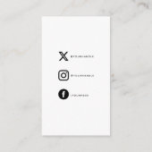 Fett Schwarz-Weiß-Spaß danke Enclosure Card Begleitkarte (Rückseite)