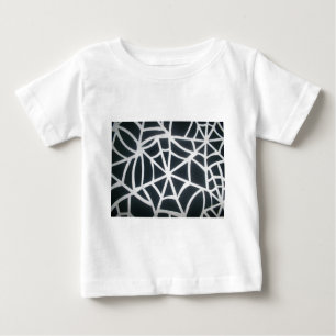 Fett Schwarz-Weiß-Spider-Webgeometrie Baby T-shirt